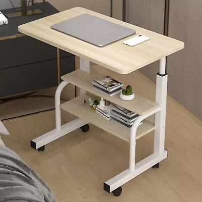 Adjustable Desk On Wheels Mobile Couch Desk For Small Spaces Computer Desk Table • $49.99