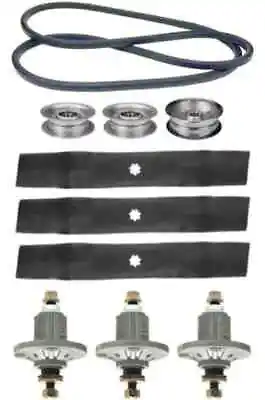 John Deere Deck Rebuild Kit Suits D140 La145 48  Cut Mowers Blades Belts Idlers  • $349