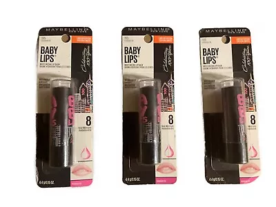 (Lot Of 3) Maybelline New York Baby Lips Lip Balm Shea Butter & Vitamin E • $12.99