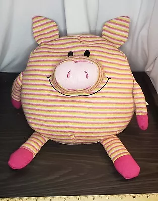 Plush Pig Mushable Pot Bellies 10  Stripe Squishy Micro-Bead Pillow Stuff Animal • $13.10