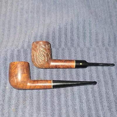 Pair Of Vintage Billiard Shaped Estate Pipes Willard & Medico • $1