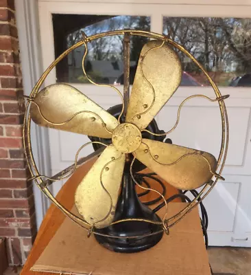 Antique Ge 16  Brass Blade Electric Fan • $202.50