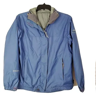 Pacific Trail Womens Blue Hydrovent Windbreaker Waterproof Hooded Jacket M HN • $26.50