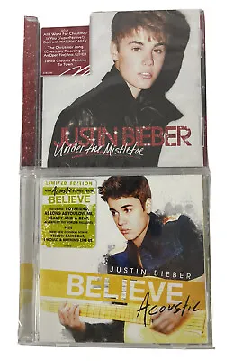 $3.43 • Buy Justin Bieber CD’s Under The Mistletoe & Believe Acoustic New Sealed A1