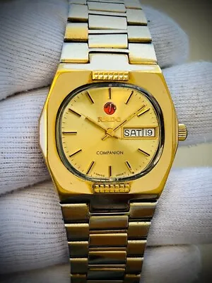 Vintage Watch Rado Companion Gold Automatic Mens Watch Swiss Made 36mm • £219.99