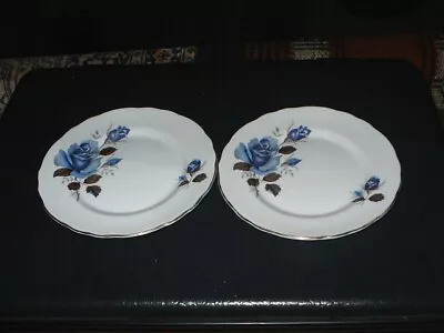£3.80 • Buy Old Foley James Kent Pair Of Blue Rose Tea Plates