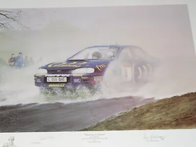 Colin McRae Wins The Network Q Rally GB 1994 - Subaru Impreza Signed Print • £995