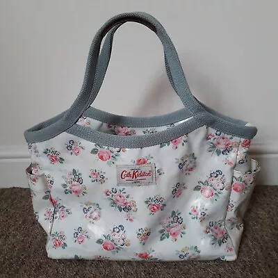 Cath Kidston Day Bag Handbag Zipped Pockets Oilcloth Floral Flowers • £6.99