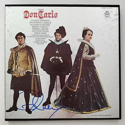 Placido Domingo Signed Verdi Don Carlo Vinyl Record Box Set Opera Tenor RAD • $119.99