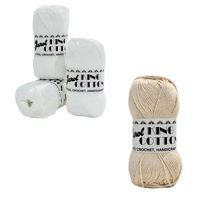 100g Balls Jarol King Cotton Craft Cotton Double Knitting Yarn  • £1.79