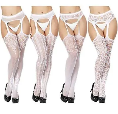 TGD Fishnet Stockings Tights Sexy Suspender Pantyhose For Women Thigh High St... • $27.32