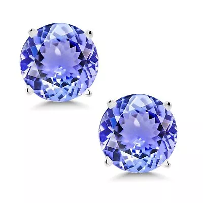 14K White Gold Natural Genuine Tanzanite Stud Earrings For Women (1.80 Cttw • $299.99