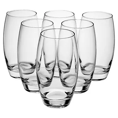 Pasabahce Barrel 500ml HI-Ball Drinking Glasses Juice Water Dining Tumbler Set • £13.99