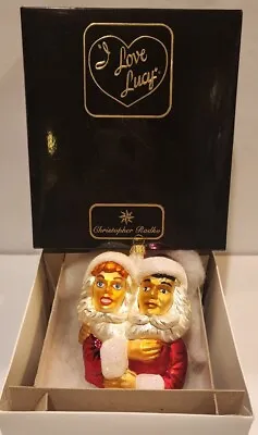 I Love Lucy Ricky And Lucy Santa Christopher Radko Ornament With Original Box • $85