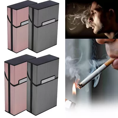 20 Cigarett Cigarette Case Storage Container Aluminum Tobacco Holder Pocket Box • $12.79