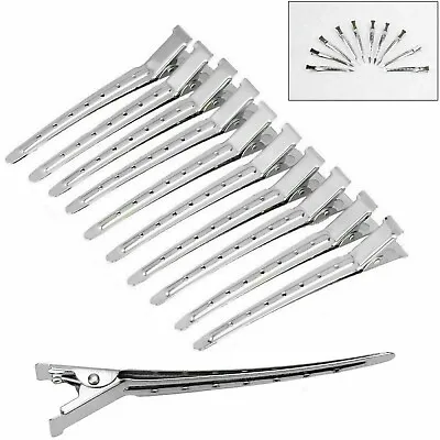 Metal Hair Sectioning Clips Sprung Strong Grip Hairdressing Hair Clip 24 Pieces • £4.10