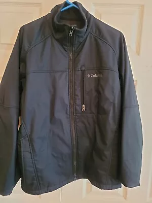 Columbia Interchange Jacket Mens Full Zip Fleece Lined Size Large Black  • $19.95