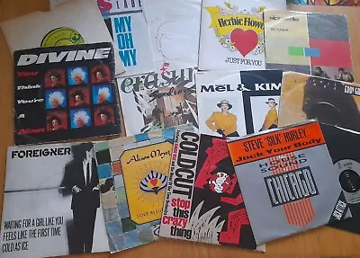 £8.45 • Buy 1980s Singles Lot -Foreigner, Slade, Eddy Grant, Erasure, Divine, Mel & Kim Etc.
