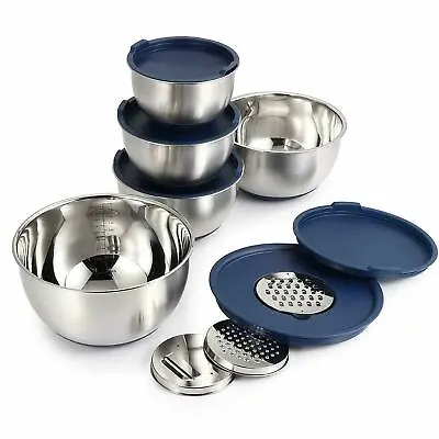 £29.99 • Buy Mari Chef Home Mixing Bowl Set Stainless Steel Kitchen Bowls Food Salad 5 Piece