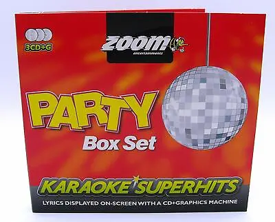 Zoom Party Box Set Karaoke Superhits - Triple CDG Karaoke Set (ZSH001) • £7.95