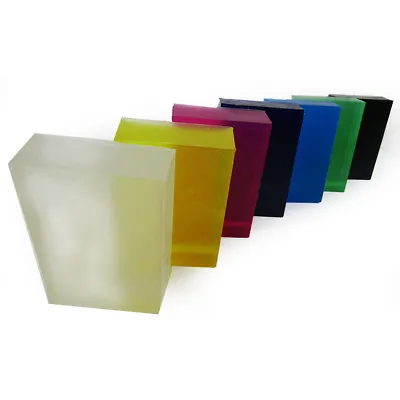 Clear SOAP BASE Melt & Pour Colours Bars See Through Scented Unscented UK STOCK • £3.99