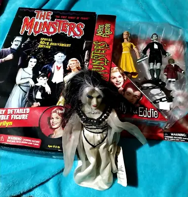 Munsters 3 Lot Lily Hamilton Gifts Marilyn Eddie Wolfie Diamond Marily 12  Doll • $399