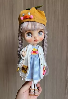 Blythe Doll Clothes -- Cute Kids Wear Style Duckling Pear Theme Costume (OOAK) • $110.26