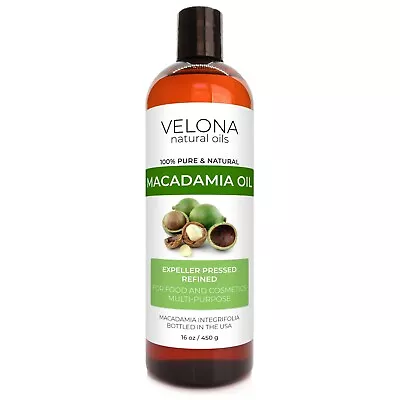 Macadamia Nut Oil By Velona 2oz-7lb Refined Expeller Pressed Skin Hair Body Face • $44.25