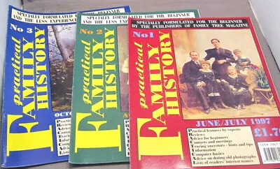 Practical Family History Magazine 1997  3 Copies  £3.95 Post Free • £3.95