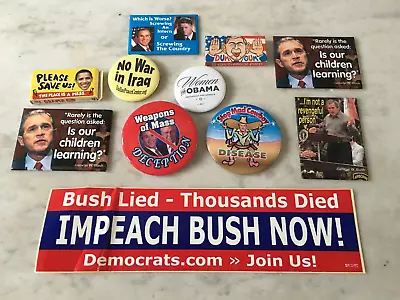 Vintage Collectible Political Memorabalia Button Magnets Stickers • $17.99