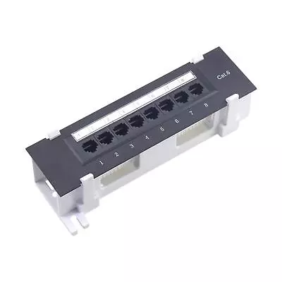 8 Port Shielded Patch Panel For Cat. 6 User Friendly Office Cable • $21.86