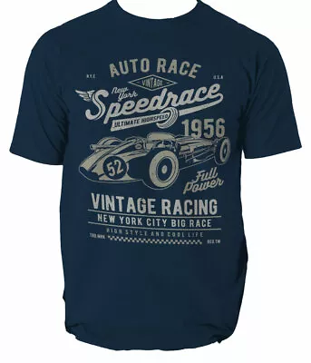 Vintage T Shirt Speedrace Mens Racing Cars Automobile Super Car Auto S-3XL • £15.99