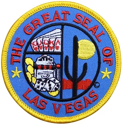 The Great Seal Of Las Vegas Patch - Nevada Poker Slots Craps Badge 3  (Iron On) • $4.99