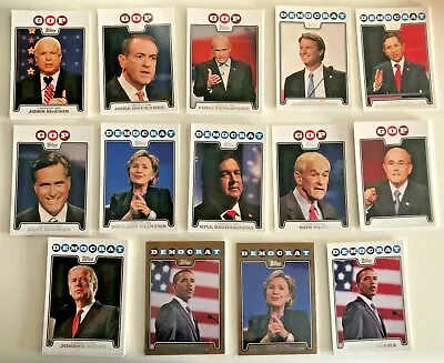Topps Campaign 2008 Cards Obama Clinton Gold Biden You Pick - FREE Ship • $1.50