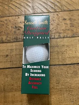 Vintage Rare Kenneth Smith Golf Balls.   One Sleeve Of (3) Golf Balls • $24.41