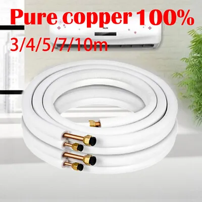 3/4/5/7/10m Insulated Pure Copper Pipe Shunt Air Conditioner Connection Kit • $55.99