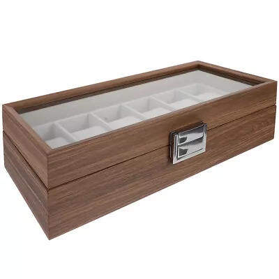 6-Slot Wooden Watch Box For Smart Watches And Bracelets-BZ • £32.99