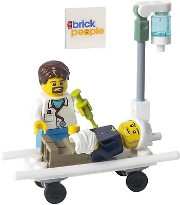 LEGO City Doctor And Patient With Stretcher Bed And Iv 2 Inches Tall • $9.99