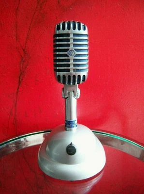 Vintage 1958 Stromberg Carlson MC-41 Dynamic Microphone Shure 55S Elvis W Stand • $349