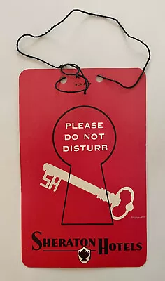 Vintage Sheraton Hotels Please Do Not Disturb Sign Door Hanger Key Lock 1960’s • $15.99