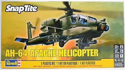 Revell 2015 Snaptite Ah-64 Apache Military Helicopter 1:72 # 85-1183 Model Kit • $22.99