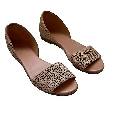 J. Crew Morgan Calf Hair D'orsay Peep Toe Flats Size 6 • $34.99