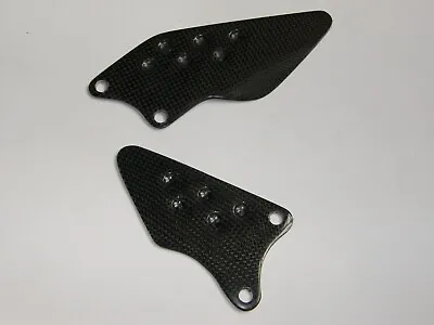 CARBON FIBRE Heel Plates Kawasaki ZX10 04 - 05 ZX6R 07 - 08 • £26.99