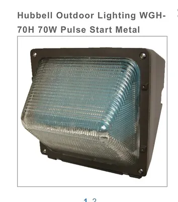 HUBBELL LIGHTING - OUTDOOR WGH-70H Wallpack Compact Refractor 70w Black W/Lp • $70