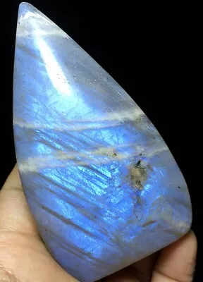 189G  Rare Color White Moonstone Quartz Crystal Healing Reiki Stone C451 • $0.01