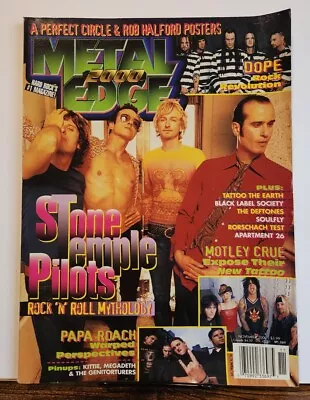 Metal Edge Magazine November 2000 Vol 46 No 7 Motley Crue Stone Temple Pilots • $16.99