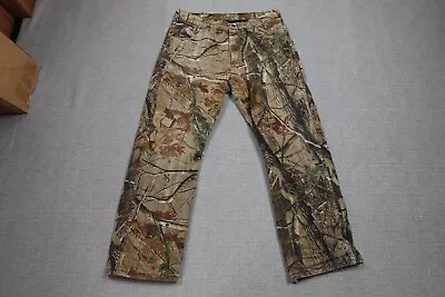 Wrangler Pants Mens 36x30 Brown Camo Straight Heavy Duty Fleece Lined Hunting • $29.97