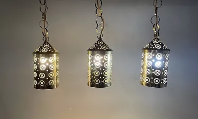 Vtg Hans Bergström Style Pendant Lights Set Of 3 Mid Century Modern Lighting • $995