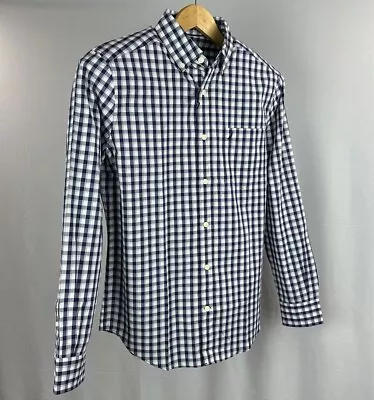 NAUTICA Shirt Men's Small Casual Long Sleeve Button-Down Blue Cotton Classic Fit • $29.88