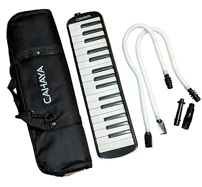 CAHAYA Melodica Keyboard Harmonica 32 Keys Melody Piano Black With Carry Bag • $13.99